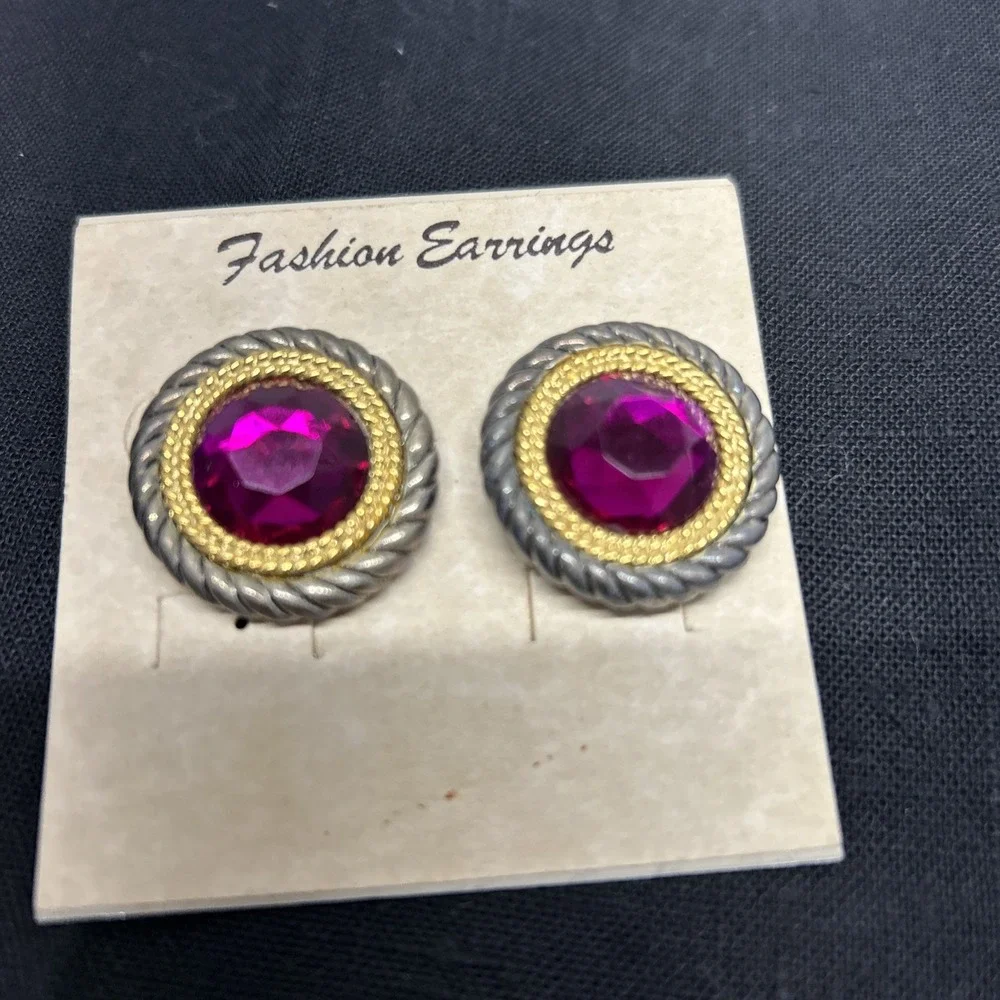 Vintage Jewelry Fashion Pierced Earrings 70'S/80'S/90'S